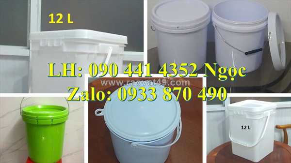 Xô nhựa 30 lít tròn, vỏ thùng đựng sơn 20 lít, thùng đựng sơn  lít vuông, vỏ thùng sơn 16 lít