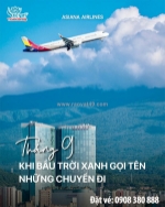 Asiana airlines ưu đãi 10% đi hàn quốc