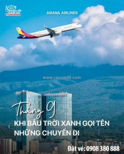 Asiana airlines ưu đãi 10% đi hàn quốc