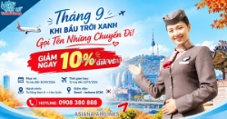 Asiana airlines ưu đãi 10% vé bay đến incheon tháng 9/2026
