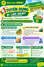 Bách hóa xanh tuyển dụng – đi làm ngay quận 2