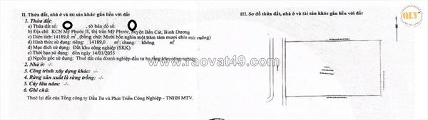 Bán nhà xưởng kcn mỹ phước – bến cát, bình dương 1.920 m²
