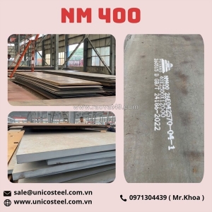 Bảng báo giá thép tấm chịu mài mòn nm400 mới nhất - hàng chuẩn nhập khẩu, cắt phôi cnc theo bản vẽ tại unicosteel