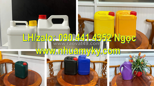 Báo giá can nhựa 5 lít đựng methanol, can nhựa 1 lít đựng oxy già, can nhựa 0.5 lít đựng thuốc thủy sản