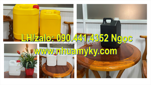 Báo giá can nhựa 5 lít đựng methanol, can nhựa 1 lít đựng oxy già, can nhựa 0.5 lít đựng thuốc thủy sản