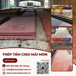 Báo giá thép tấm chịu mài mòn nm400, nm450, nm500 chi tiết mới nhất – hàng chuẩn co/cq, cắt quy cách theo yêu cầu tại unico steel