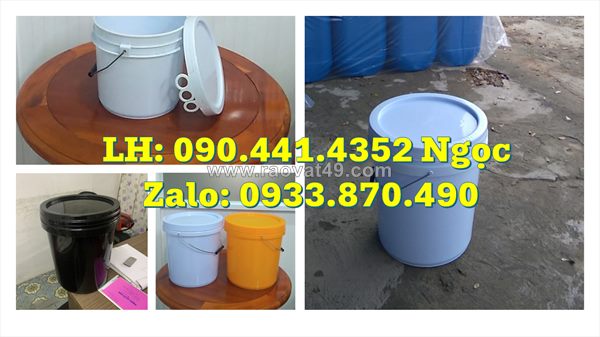 Báo giá vỏ thùng sơn 10 lít, thùng đựng sơn 5 lít, thùng sơn tròn 1 lít nắp garenti tại tphcm