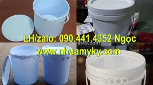 Báo giá vỏ thùng sơn  lít vuông nắp rót, thùng nhựa 20 lít đựng nhớt, xô nhựa 22 lít đựng dầu mỡ