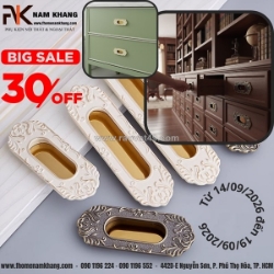 Big sale 30% - tay nắm âm cửa nk104