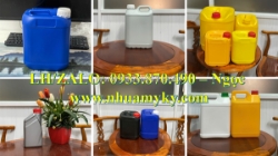 Bình nhựa 5 lít vuông đựng hóa chất có sinh khí, can tròn 2 lít đựng hóa chất, can nhựa 1 lít đựng thuốc diệt cỏ