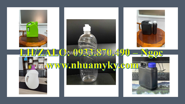 Bình nhựa 5 lít vuông đựng hóa chất có sinh khí, can tròn 2 lít đựng hóa chất, can nhựa 1 lít đựng thuốc diệt cỏ