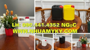 Bình nhựa 500ml đựng nước xả vải, can nhựa 1000ml đựng hương liệu, can 2 lít vuông đựng hóa chất