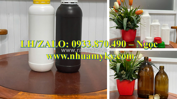Bình thủy tinh 1 lít đựng nước ép, chai thủy tinh 0.5 lít đựng dầu bôi trơn, chai phun sương 100ml xịt thơm quần áo