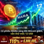 Btc giảm, mara vẫn tăng 5% và thử lại mốc 12 usd!