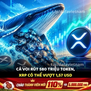 Cá voi rút 580 triệu xrp – giá đang đứng trước phép thử 1,57 usd?