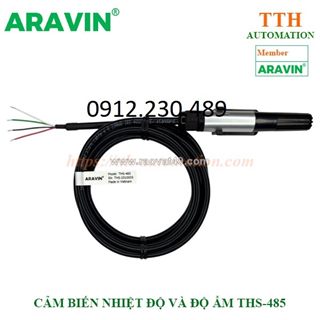 Cảm biến nhiệt độ độ ẩm rs485 ths-485  chính xác cao, chuẩn truyền thông công nghiệp cáp cảm biến dài 2m
