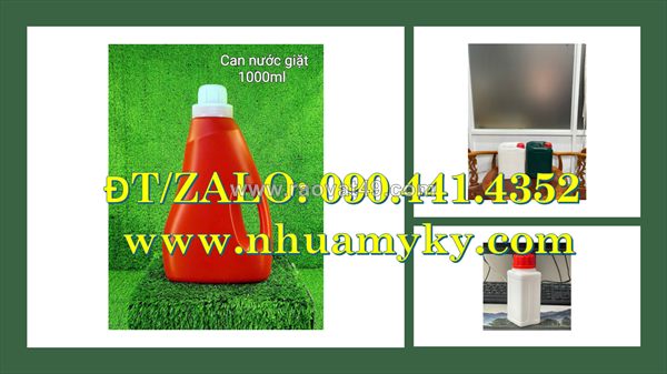 Can 2 lít vuông đựng nước muối, can nhựa 5 lít trắng trong đựng rượu