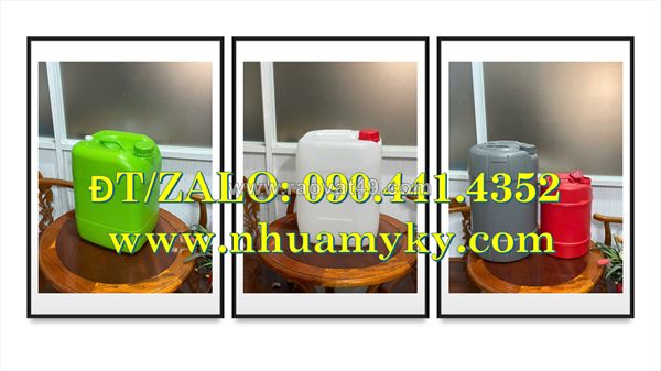 Can đựng 25 lít dầu hôi, can nhựa 20 lít đựng hóa chất thí nghiệm trong trường học, can nhựa 10l nắp thoát khí