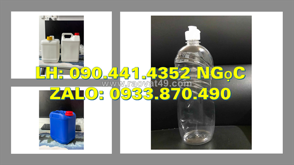 Can đựng hóa chất 2 lít đựng thuốc tẩy, can nhựa 1 lít đựng dầu bôi trơn, can nhựa 500ml đựng nhớt