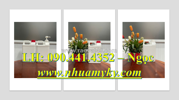 Can nhựa 1 lít đựng nước rửa tay, can nhựa 2 lít đựng dung dịch sát khuẩn, can nhựa 5 lít đựng cồn