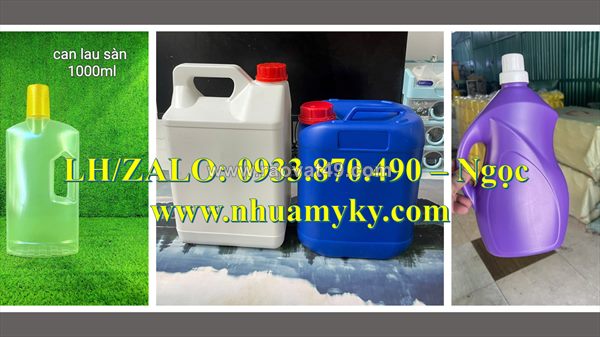 Can nhựa 1 lít màu sắc theo yêu cầu, can nhựa 2 lít đựng thức uống pha loãng, can nhựa 5 lít đựng nước muối