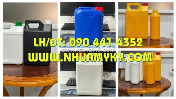 Can nhựa 1 lít màu sắc theo yêu cầu, can nhựa 2 lít đựng thức uống pha loãng, can nhựa 5 lít đựng nước muối