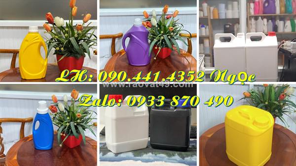 Can nhựa 2 lít đựng mật ong, can nhựa 5 lít đựng mứt trái cây, can nhựa 1 lít đựng thức uống pha loãng