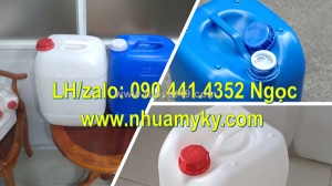 Can nhựa 20l đựng thuốc trừ sâu, thùng nhựa 22 lít đựng thuốc bvtv, can nhựa 25 lít vuông đựng axit