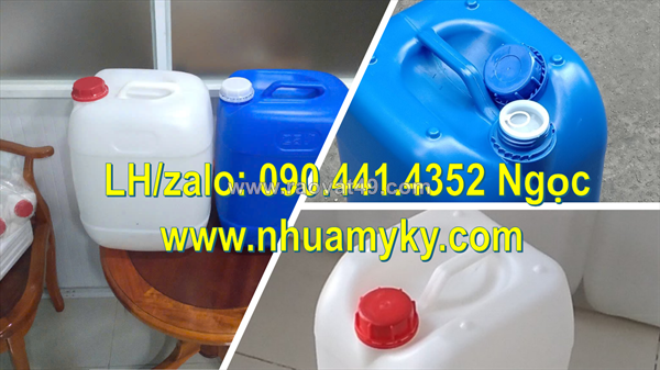 Can nhựa 20l đựng thuốc trừ sâu, thùng nhựa 22 lít đựng thuốc bvtv, can nhựa 25 lít vuông đựng axit