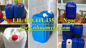 Can nhựa 30l đựng chất tạo bọt, thùng nhựa 25 lít đựng chất khử mùi, can nhựa 20l đựng bazơ