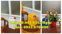 Can nhựa 500ml đựng dung dịch y tế, can 1 lít đựng nhớt, can 2 lít đựng thức uống pha loãng