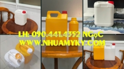 Can nhựa 500ml tròn có quai, can nhựa 1 lít vuông quai, can nhựa 2 lít đựng hóa chất vuông quai