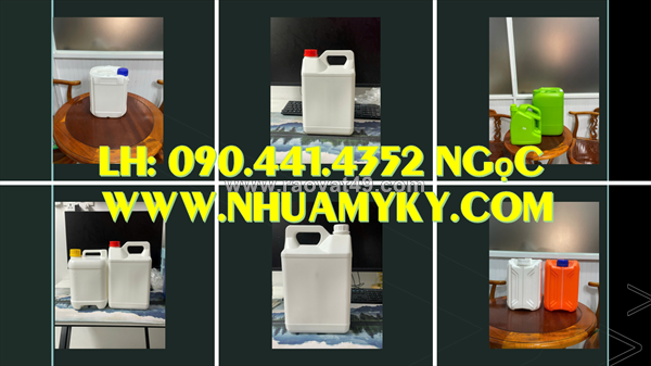 Can nhựa 500ml tròn có quai, can nhựa 1 lít vuông quai, can nhựa 2 lít đựng hóa chất vuông quai