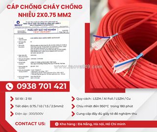 Cáp chống cháy chống nhiễu altek kabel 2x0.75mm² phân phối bắc ninh, bắc giang