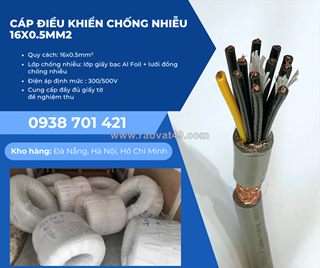 Cáp điều khiển chống nhiễu 16x0.5mm² – truyền tín hiệu ổn định bình dương, đồng nai