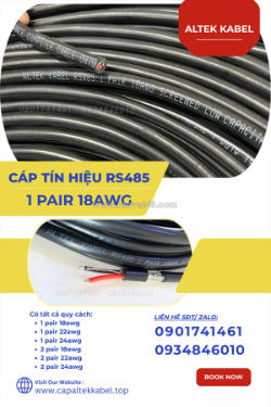 Cáp rs485 1 pair awg altek kabel sẵn đà nẵng, hcm, hà nội