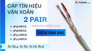 Cáp tín hiệu vặn xoắn 2 pair 20 awg – phân phối tp. hồ chí minh, bình dương, đồng nai