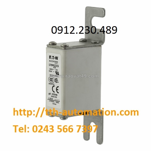 Cầu chì bussmann 170m1315 cầu chì bảo vệ thiết bị bán dẫn, cắt nhanh, nhóm gr