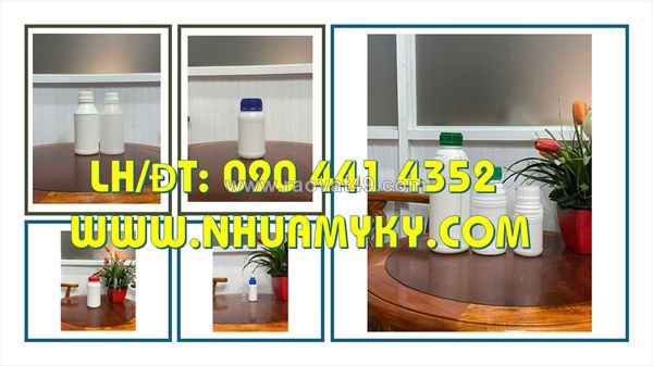 Chai lọ 100ml xịt nước lau kính, chai nhựa 250ml đựng axit nóng loãng, chai thủy tinh 500ml đựng axit