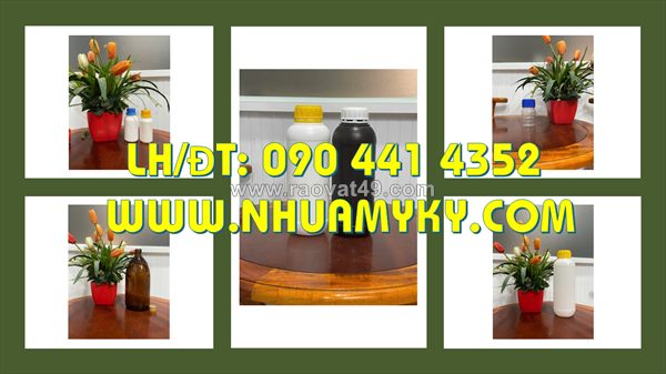 Chai nhựa 500ml đựng chất phụ gia công trình, chai nhựa 1 lít đựng chất phụ trợ vật tư xây dựng