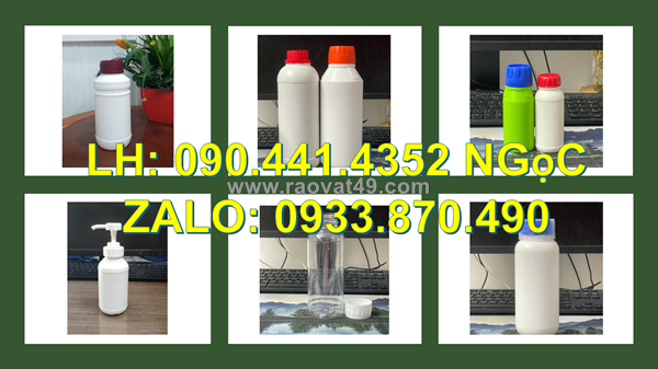 Chai nhựa 500ml đựng hóa chất tại xưởng q12, chai nhựa 250ml đựng chất bảo quản ngành thực phẩm