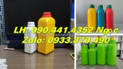 Chai nhựa 500ml tròn, chai nhựa 250ml đựng hóa chất, vỏ chai thủy tinh 100ml đựng dung dịch
