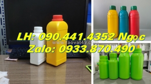 Chai nhựa 500ml tròn, chai nhựa 250ml đựng hóa chất, vỏ chai thủy tinh 100ml đựng dung dịch