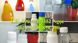Chai tròn 1 lít dày nắp thoát khí, chai nhựa 500ml đựng nhựa đường, chai thủy tinh 250ml đựng mật ong