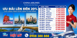 China airlines ưu đãi rộn ràng đi bắc mỹ