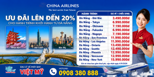 China airlines ưu đãi rộn ràng đi bắc mỹ