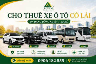 Cho thuê xe ô tô có lái tại hải phòng và các tỉnh lân cận – lựa chọn đa dạng, phục vụ chuyên nghiệp