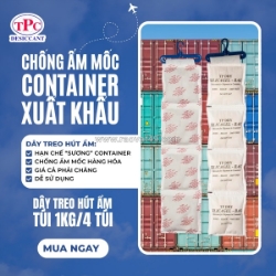 Container xuất khẩu đi đường biển, cần bố trí dây treo hút ẩm thế nào?