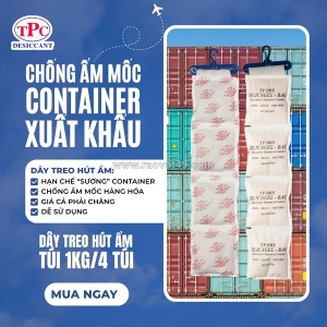 Container xuất khẩu đi đường biển, cần bố trí dây treo hút ẩm thế nào?
