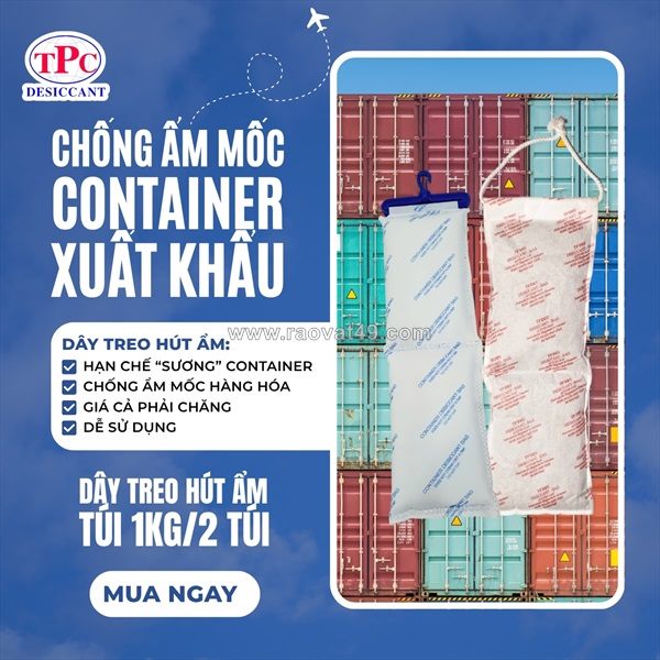 Container xuất khẩu đi đường biển, cần bố trí dây treo hút ẩm thế nào?